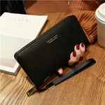 Female Wallet PU Leather Long Purse Black/pink/blue/green/gray Famous Brand Designer Wallet Women 2019 Quality Female Purse