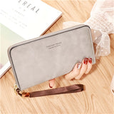 Female Wallet PU Leather Long Purse Black/pink/blue/green/gray Famous Brand Designer Wallet Women 2019 Quality Female Purse