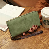 Female Wallet PU Leather Long Purse Black/pink/blue/green/gray Famous Brand Designer Wallet Women 2019 Quality Female Purse
