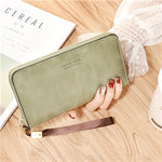 Female Wallet PU Leather Long Purse Black/pink/blue/green/gray Famous Brand Designer Wallet Women 2019 Quality Female Purse