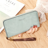 Female Wallet PU Leather Long Purse Black/pink/blue/green/gray Famous Brand Designer Wallet Women 2019 Quality Female Purse