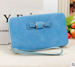 Purse bow women's wallet female famous brand card holders cellphone pocket PU leather women money bag clutch women wallet 505