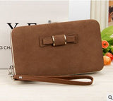 Purse bow women's wallet female famous brand card holders cellphone pocket PU leather women money bag clutch women wallet 505