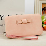 Purse bow women's wallet female famous brand card holders cellphone pocket PU leather women money bag clutch women wallet 505
