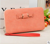 Purse bow women's wallet female famous brand card holders cellphone pocket PU leather women money bag clutch women wallet 505