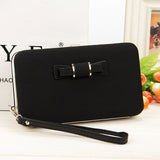 Purse bow women's wallet female famous brand card holders cellphone pocket PU leather women money bag clutch women wallet 505