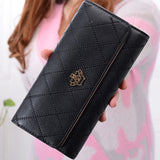 Female Wallet PU Leather Long Purse Black/pink/blue/green/gray Famous Brand Designer Wallet Women 2019 Quality Female Purse