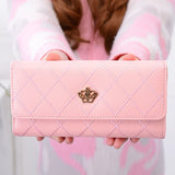 Female Wallet PU Leather Long Purse Black/pink/blue/green/gray Famous Brand Designer Wallet Women 2019 Quality Female Purse