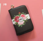2019 New Women's Fashion Prints Short Wallets Coin Purse Large Capacity Clutch Phone Bag PU Leather Ladies Card Holder Wallets