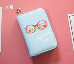 2019 New Women's Fashion Prints Short Wallets Coin Purse Large Capacity Clutch Phone Bag PU Leather Ladies Card Holder Wallets