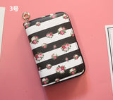 2019 New Women's Fashion Prints Short Wallets Coin Purse Large Capacity Clutch Phone Bag PU Leather Ladies Card Holder Wallets