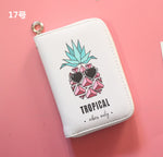 2019 New Women's Fashion Prints Short Wallets Coin Purse Large Capacity Clutch Phone Bag PU Leather Ladies Card Holder Wallets