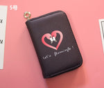 2019 New Women's Fashion Prints Short Wallets Coin Purse Large Capacity Clutch Phone Bag PU Leather Ladies Card Holder Wallets