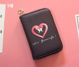 2019 New Women's Fashion Prints Short Wallets Coin Purse Large Capacity Clutch Phone Bag PU Leather Ladies Card Holder Wallets