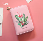 2019 New Women's Fashion Prints Short Wallets Coin Purse Large Capacity Clutch Phone Bag PU Leather Ladies Card Holder Wallets