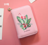 2019 New Women's Fashion Prints Short Wallets Coin Purse Large Capacity Clutch Phone Bag PU Leather Ladies Card Holder Wallets