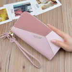 Leather Wallet Women Luxury Long Clutch Ladies Purse Card Holder Tassel Women Wallets  Zipper Coin Phone Money Pocket Bag W052