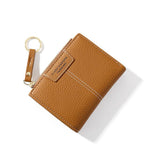 Brand Yellow Women Wallet Soft PU Leather Female Purse Mini Hasp Card Holder Coin Short Wallets Slim Small Purse Zipper Keychain
