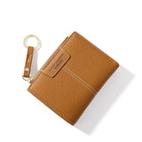 Brand Yellow Women Wallet Soft PU Leather Female Purse Mini Hasp Card Holder Coin Short Wallets Slim Small Purse Zipper Keychain