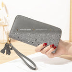 Luxury Women Long Wallet Patchwork Sequined Clutch Glitter Pu Leather Ladies Phone Bag Card Holder Coin Purse Female Wallets