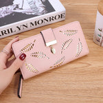 Women's Long Leaf Wallet and Purse Cute Buckle Coin Purse Multifunctional Wallet Designer Wallets Famous Brand Louis Wallet