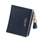 2020 Fashion Women's Wallets Tassel Short Wallet For Woman Zipper Mini Coin Purse Ladies Small Wallet Female Leather Card Holder