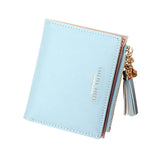 2020 Fashion Women's Wallets Tassel Short Wallet For Woman Zipper Mini Coin Purse Ladies Small Wallet Female Leather Card Holder