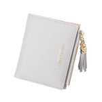 2020 Fashion Women's Wallets Tassel Short Wallet For Woman Zipper Mini Coin Purse Ladies Small Wallet Female Leather Card Holder