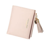2020 Fashion Women's Wallets Tassel Short Wallet For Woman Zipper Mini Coin Purse Ladies Small Wallet Female Leather Card Holder