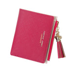 2020 Fashion Women's Wallets Tassel Short Wallet For Woman Zipper Mini Coin Purse Ladies Small Wallet Female Leather Card Holder