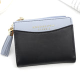 2020 Tassel Leather Small Wallet Women Luxury Famous Brand Mini Women Wallets Purses Female Short Coin Purse Credit Card Holder