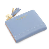 2020 Tassel Leather Small Wallet Women Luxury Famous Brand Mini Women Wallets Purses Female Short Coin Purse Credit Card Holder