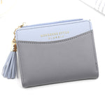 2020 Tassel Leather Small Wallet Women Luxury Famous Brand Mini Women Wallets Purses Female Short Coin Purse Credit Card Holder
