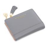 2020 Tassel Leather Small Wallet Women Luxury Famous Brand Mini Women Wallets Purses Female Short Coin Purse Credit Card Holder