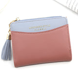 2020 Tassel Leather Small Wallet Women Luxury Famous Brand Mini Women Wallets Purses Female Short Coin Purse Credit Card Holder