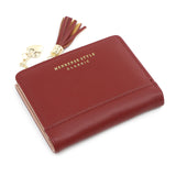 2020 Tassel Leather Small Wallet Women Luxury Famous Brand Mini Women Wallets Purses Female Short Coin Purse Credit Card Holder