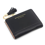 2020 Tassel Leather Small Wallet Women Luxury Famous Brand Mini Women Wallets Purses Female Short Coin Purse Credit Card Holder