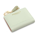 2020 Tassel Leather Small Wallet Women Luxury Famous Brand Mini Women Wallets Purses Female Short Coin Purse Credit Card Holder