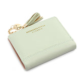 2020 Tassel Leather Small Wallet Women Luxury Famous Brand Mini Women Wallets Purses Female Short Coin Purse Credit Card Holder
