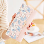 Brand High Capacity New Fashion Women Wallet Long Design Three Fold Card Holder Carteira Female PU Leather Ladies Purses