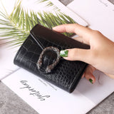 Vintga Crocodile Pattern Magnet Buckle Wallets Purses Ladies Money Coin Pocket Card Holder Female Wallets Clutch Bag