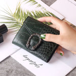 Vintga Crocodile Pattern Magnet Buckle Wallets Purses Ladies Money Coin Pocket Card Holder Female Wallets Clutch Bag