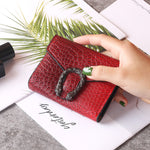 Vintga Crocodile Pattern Magnet Buckle Wallets Purses Ladies Money Coin Pocket Card Holder Female Wallets Clutch Bag