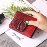 Vintga Crocodile Pattern Magnet Buckle Wallets Purses Ladies Money Coin Pocket Card Holder Female Wallets Clutch Bag