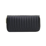 2020 Fashion Women Weave Wallet Wrist Handle Phone Case Long Section Money Pocket Pouch Handbag Women's Purse Card Holders