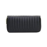 2020 Fashion Women Weave Wallet Wrist Handle Phone Case Long Section Money Pocket Pouch Handbag Women's Purse Card Holders