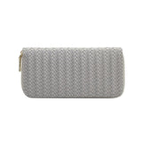 2020 Fashion Women Weave Wallet Wrist Handle Phone Case Long Section Money Pocket Pouch Handbag Women's Purse Card Holders