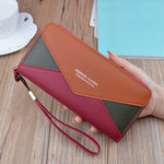 2020 Women Leather Wallet Purse Long Clutch Card Holder Ladies Letter Casual Zipper Coin Pocket Color Female Money Bag Wallets