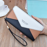 2020 Women Leather Wallet Purse Long Clutch Card Holder Ladies Letter Casual Zipper Coin Pocket Color Female Money Bag Wallets