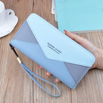 2020 Women Leather Wallet Purse Long Clutch Card Holder Ladies Letter Casual Zipper Coin Pocket Color Female Money Bag Wallets